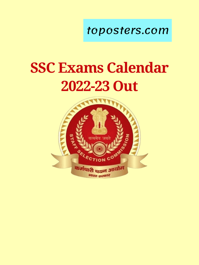 SSC Exams Calendar 2022-23 Out