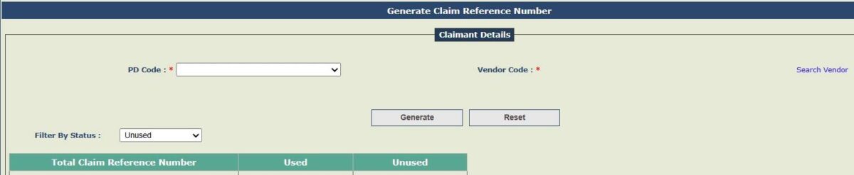 How to Submit Tour TA Claim in PFMS (Step-by-Step Guide, 2026) PFMS e-Claim form showing PD Code and Vendor Code selection for TA bill submission
